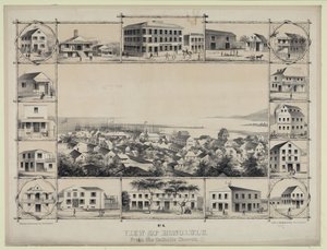 No. 4. View of Honolulu. From the Catholic Church by Paul Emmert