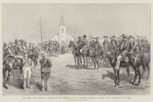 The Crisis in the Transvaal, Inspection by the Commandant of the Assembled Commando of Boers in the Market-Place of a Dorp by Paul Frenzeny