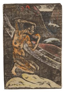 A Fisherman Drinking Beside His Canoe
