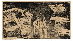 At the Black Rocks, from the Suite of Late Woodblock Prints