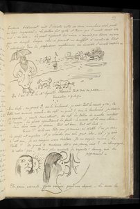 Avant et après - text and drawings of 