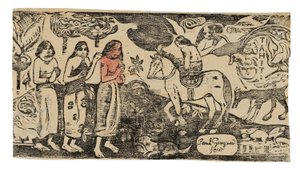 Change of Residence, from the Suite of Late Woodblock Prints by Paul Gauguin