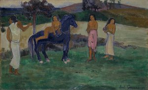 Composition with Figures and a Horse by Paul Gauguin