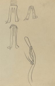 Four Fantastic Forms (recto) by Paul Gauguin