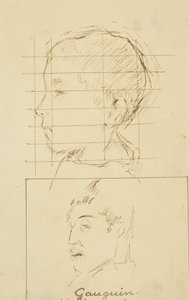 Heads of a Boy and a Man (Self-Portrait?) by Paul Gauguin