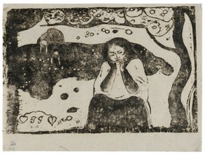 Human Miseries, from the Suite of Late Wood-Block Prints by Paul Gauguin