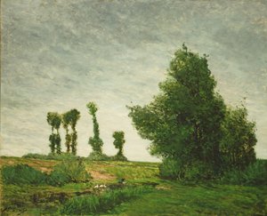 Landscape with Poplars by Paul Gauguin