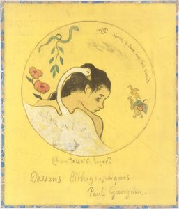 Leda Design for a Plate: Shame on Those Who Evil Think by Paul Gauguin