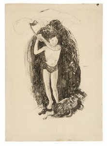 Man with an Ax by Paul Gauguin