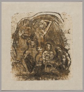 Nativity (Mother and Child Surrounded by Five Figures) by Paul Gauguin