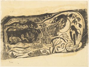 Plate with the Head of a Horned Devil by Paul Gauguin