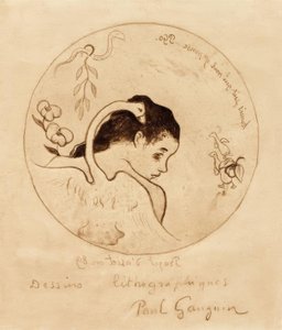 Project for a Plate – Leda and the Swan by Paul Gauguin