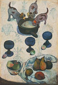Still Life with Three Puppies by Paul Gauguin