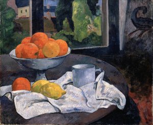 Still life with fruit bowl and lemons, c. 1890 by Paul Gauguin