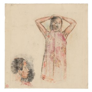 Tahitian Girl in Pink Pareu