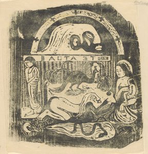 Te Atua The Gods Small Plate [recto] by Paul Gauguin