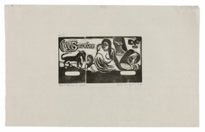 Three People, a Mask, a Fox and a Bird, headpiece for Le sourire by Paul Gauguin