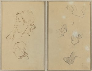 Two Heads; Studies of Sheep
