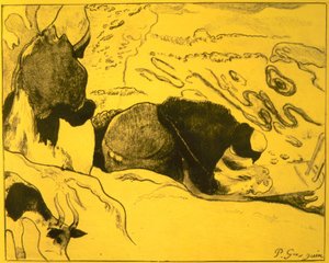 Washerwomen, from the Volpini Suite: Dessins Lithographiques by Paul Gauguin