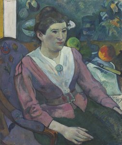 Woman in Front of a Still Life by Cézanne