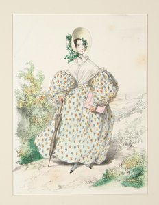 In the Countryside. July 1835. Dress of Jaconet,... by Paul Gavarni