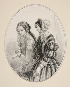 Bonnet and Hat of Mrs. Perrot-Victrich, ... by Paul Gavarni