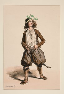 Goatherd. Straw Hat... by Paul Gavarni