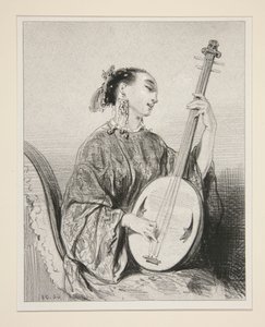 Chinese Singer by Paul Gavarni