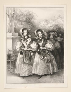 Two Sisters by Paul Gavarni