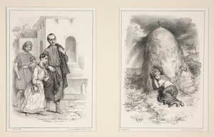 Roman Child Going to School by Paul Gavarni