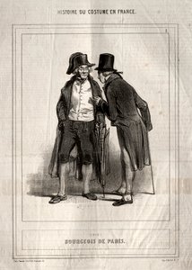 History of Costume in France: Bourgeois of Paris by Paul Gavarni