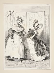 The Witness Stand. Madame is on the Stand Because She Has a Husband, ... by Paul Gavarni