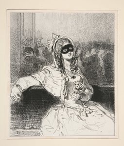The Mask May Lie as Beautifully as It Pleases: Female Diogenes... by Paul Gavarni