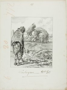 Les Propos de Thomas Vireloque: Michael Paying Wages to His Servant (Beating Him) by Paul Gavarni