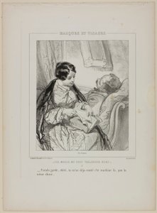 Husbands Always Make Me Laugh: Be Careful, Darling by Paul Gavarni