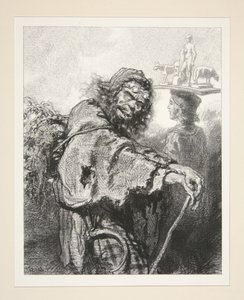Man, it eats sheep like the wolf, and bleats like the sheep, and touches everything...Misery-and-cord! by Paul Gavarni