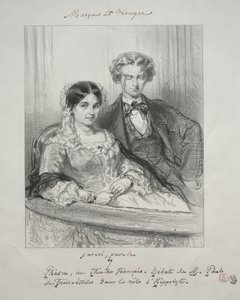 Masques et visages: Paric, par-la: Phaedra at the Theatre-Francais Debut of Mr. Paul de Trois-Etoiles in the role of Hippolyte by Paul Gavarni