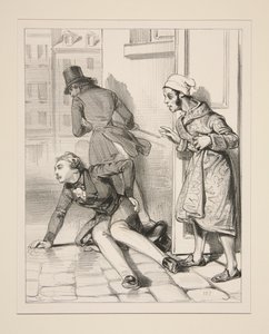Mr. Victor, Who Was Loitering Under a Certain Window, Received a Barrage of Cane Blows from Mr. Prosper.