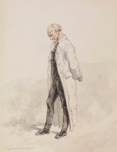 Old Man in a White Coat by Paul Gavarni