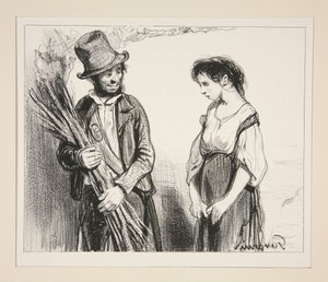 What will you give me if I return your bundle? by Paul Gavarni