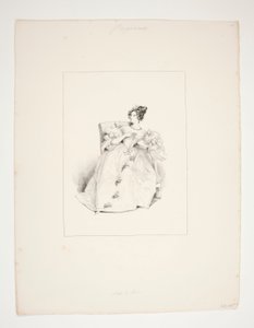 Ball Gown. Jouenne Hairstyle, Nattier Flowers.