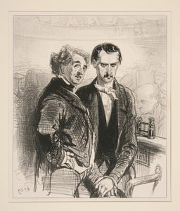 Do you know, my dear Beauminet, that Madame has a very pretty dress tonight! by Paul Gavarni