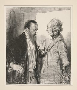 Here, Father Plesenthe, if I have a reproach to make... by Paul Gavarni
