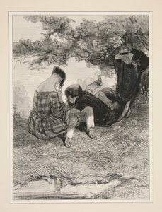 A Nest in the Woods by Paul Gavarni