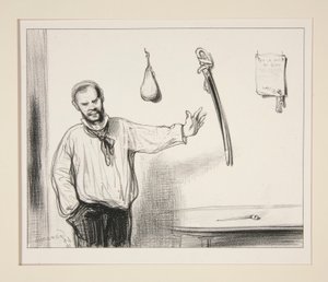 A Parchment, A Sword, A Joke by Paul Gavarni