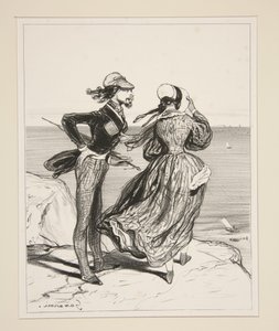 A Nonsense on a Cliff by Paul Gavarni