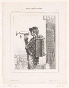 Trumpet-playing Tap Seller by Paul Gavarni
