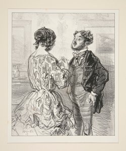Zoe, Here is Your Mother Telling Me Her Stories Again by Paul Gavarni