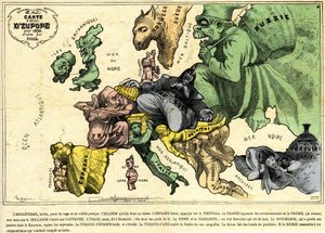 Drolatic Map of Europe for 1870
