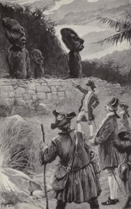 Examining the Statues on Easter Island by Paul Hardy